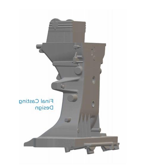 final casting design for a Waupaca Foundry tractor steering column support